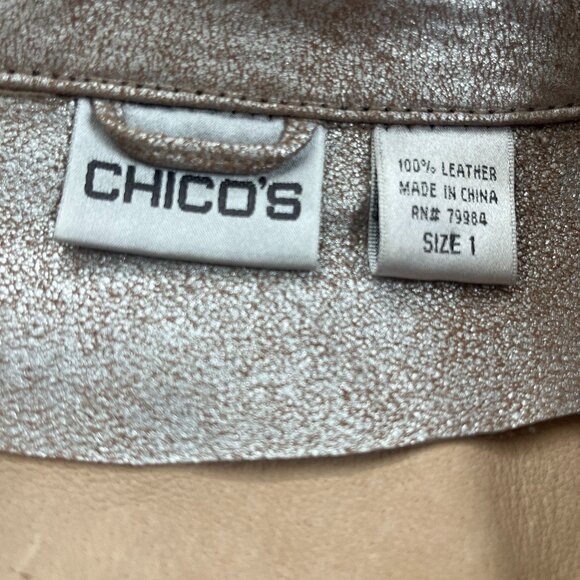 Chico's Leather Jacket - Picture 5 of 6